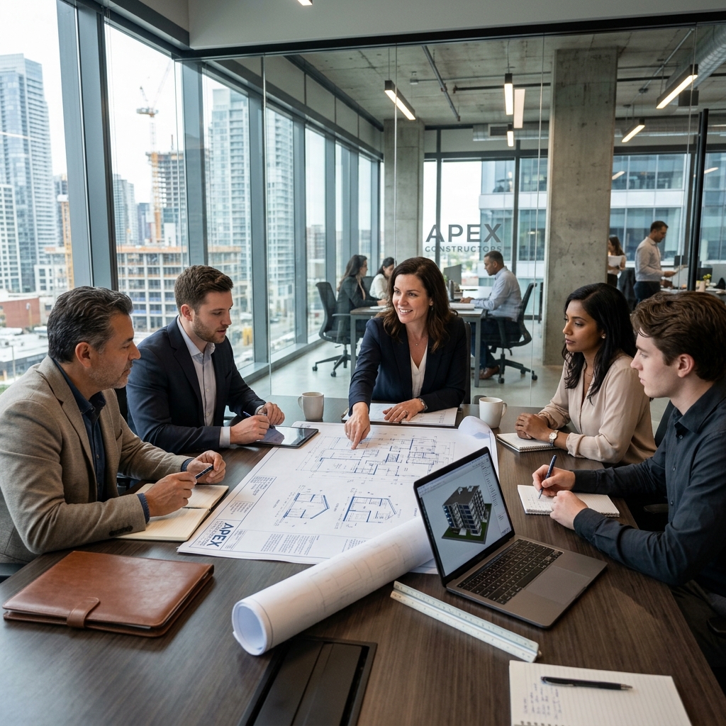 Equipe Style Construtora em reunião de projeto